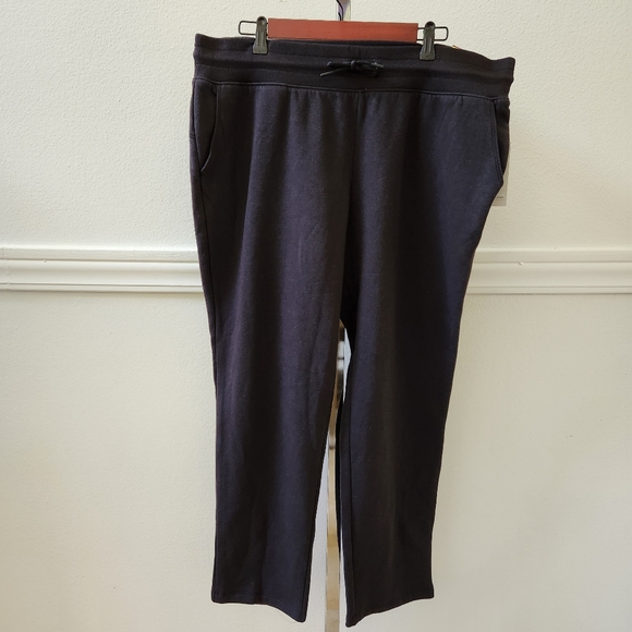 Women's Fleece Tapered Leg Pants - All in Motio Black XXL - Picture 6 of 10